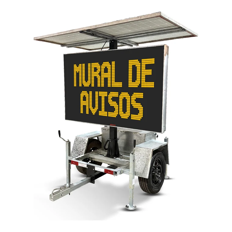 Painel de mensagem variável Revlo em obra