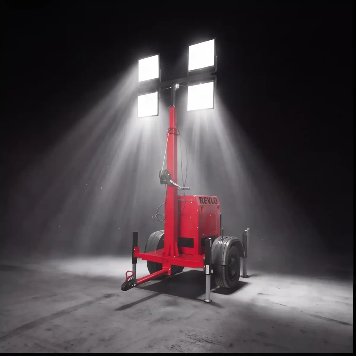 Torre RV 4000 iluminando obra noturna