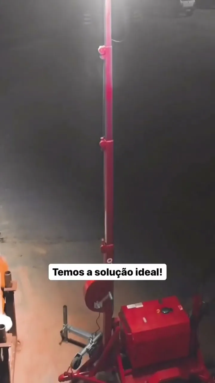 Torre de iluminação portátil de fabricação própria