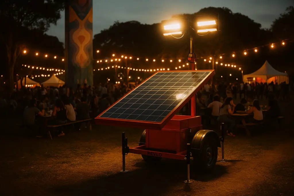 torre de iluminação fotovoltaica